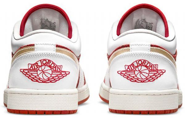 Nike Air Jordan 1 Low Tops Se Retro Basketball Sko Til Mænd Rød Hvid