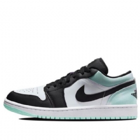 Nike Air Jordan 1 Low Tops Se Retro Basketball Sko Til Mænd Sort Hvid Blå