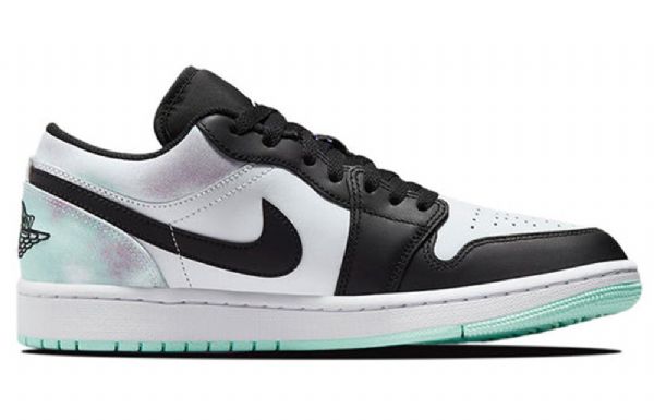 Nike Air Jordan 1 Low Tops Se Retro Basketball Sko Til Mænd Sort Hvid Blå
