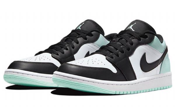 Nike Air Jordan 1 Low Tops Se Retro Basketball Sko Til Mænd Sort Hvid Blå