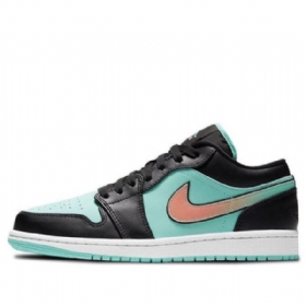 Nike Air Jordan 1 Low Tops Se Retro Basketball Sko Til Mænd Sort Turkis