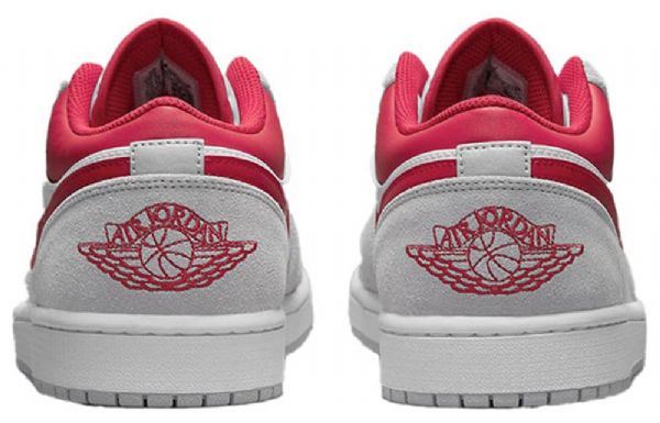 Nike Air Jordan 1 Low Tops Se Skatesko Til Mænd Lysegrå Rød