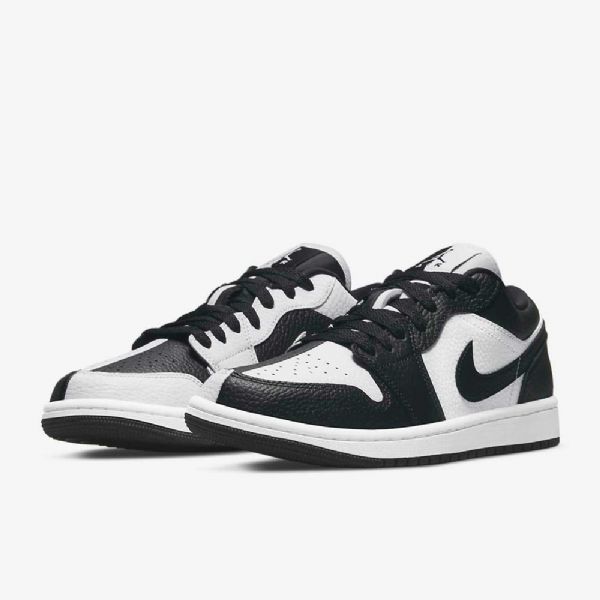 Nike Air Jordan 1 Low Tops Se Sko Til Damer Hvid Sort