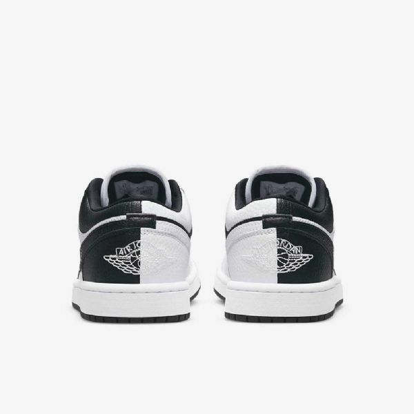 Nike Air Jordan 1 Low Tops Se Sko Til Damer Hvid Sort