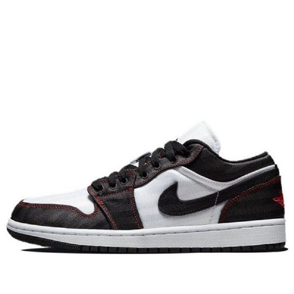 Nike Air Jordan 1 Low Tops Se Utility Retro Basketball Sko Til Damer Hvid Sort Rød