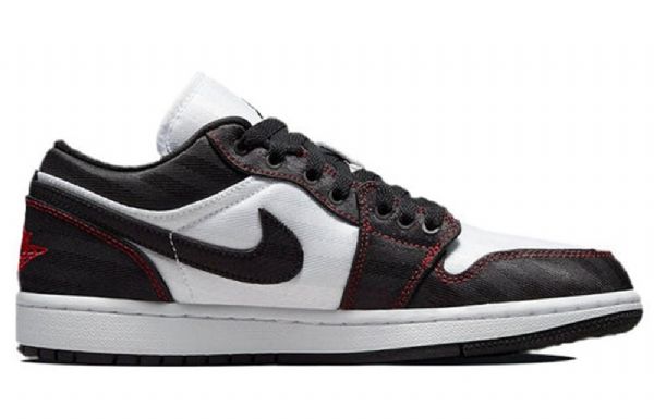 Nike Air Jordan 1 Low Tops Se Utility Retro Basketball Sko Til Damer Hvid Sort Rød