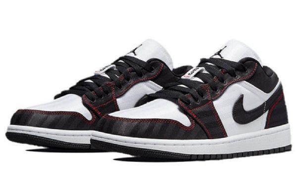 Nike Air Jordan 1 Low Tops Se Utility Retro Basketball Sko Til Damer Hvid Sort Rød