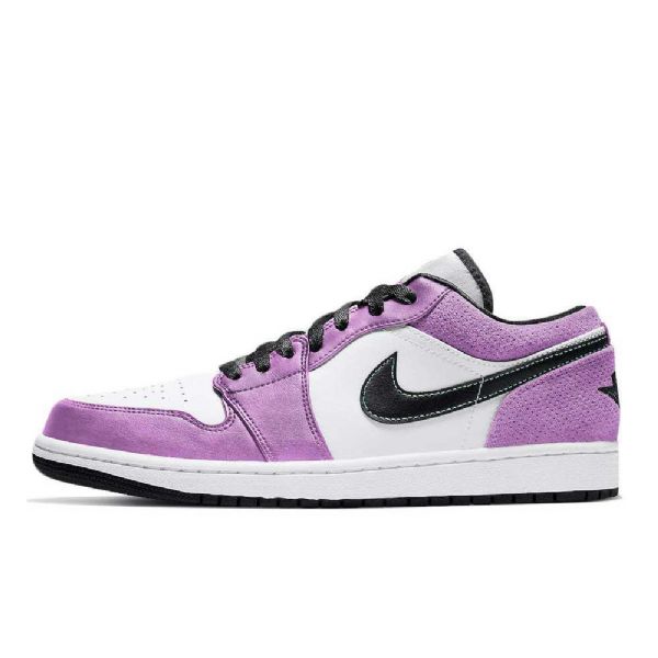 Nike Air Jordan 1 Low Tops Se Violet Shock Sko Til Mænd Lilla Hvid