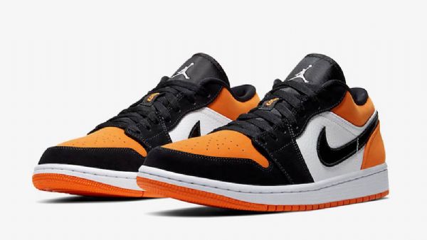 Nike Air Jordan 1 Low Tops Shatteredboard Sko Til Mænd Orange Sort