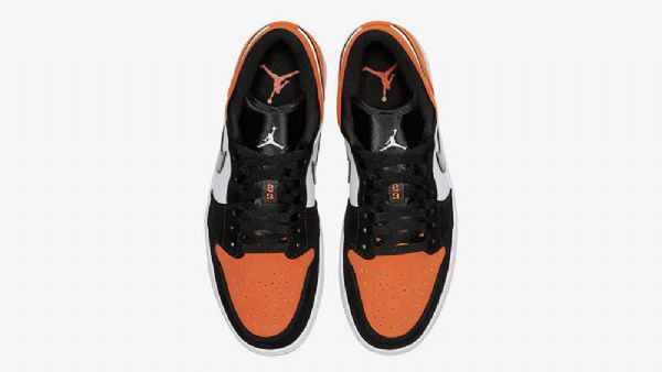 Nike Air Jordan 1 Low Tops Shatteredboard Sko Til Mænd Orange Sort