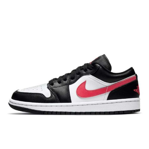 Nike Air Jordan 1 Low Tops Sirene Sko Til Mænd Sort Hvid Rød