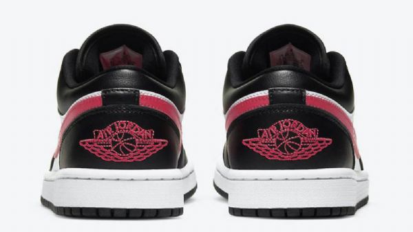 Nike Air Jordan 1 Low Tops Sirene Sko Til Mænd Sort Hvid Rød