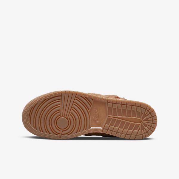 Nike Air Jordan 1 Low Tops Sko Til Børn Brun Lyserød Rød Blå
