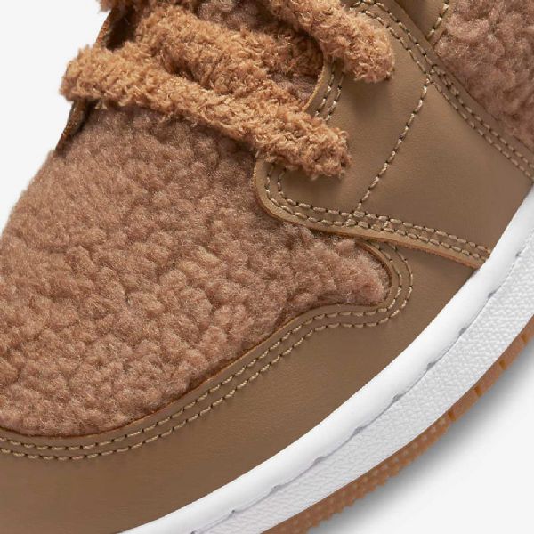 Nike Air Jordan 1 Low Tops Sko Til Børn Brun Lyserød Rød Blå