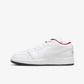 Nike Air Jordan 1 Low Tops Sko Til Børn Hvid Rød Blå Sort