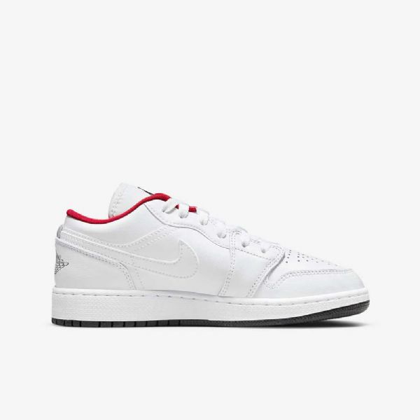 Nike Air Jordan 1 Low Tops Sko Til Børn Hvid Rød Blå Sort