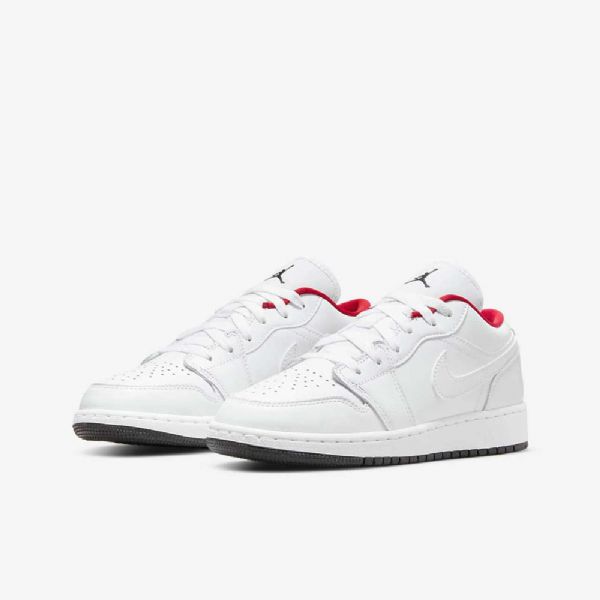 Nike Air Jordan 1 Low Tops Sko Til Børn Hvid Rød Blå Sort
