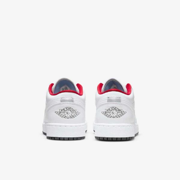 Nike Air Jordan 1 Low Tops Sko Til Børn Hvid Rød Blå Sort