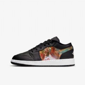 Nike Air Jordan 1 Low Tops Sko Til Børn Sort Mørk
