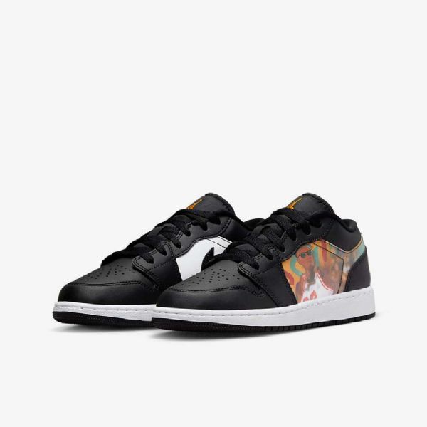 Nike Air Jordan 1 Low Tops Sko Til Børn Sort Mørk