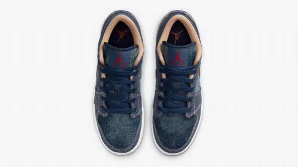 Nike Air Jordan 1 Low Tops Sko Til Damer Blå
