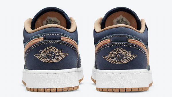 Nike Air Jordan 1 Low Tops Sko Til Damer Blå