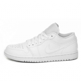 Nike Air Jordan 1 Low Tops Sko Til Damer Hvid