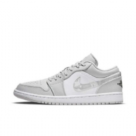 Nike Air Jordan 1 Low Tops Sko Til Damer Hvid Camouflage