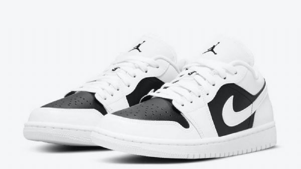 Nike Air Jordan 1 Low Tops Sko Til Damer Hvid Sort