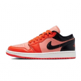 Nike Air Jordan 1 Low Tops Sko Til Damer Sort Orange