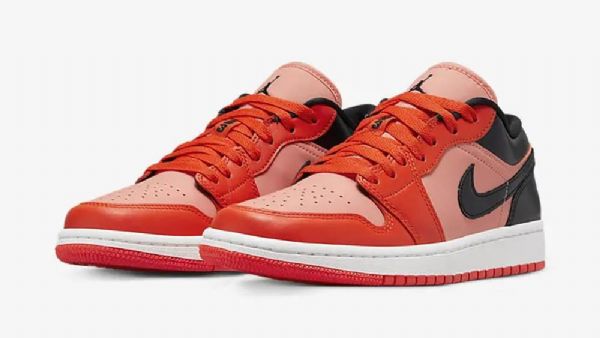 Nike Air Jordan 1 Low Tops Sko Til Damer Sort Orange