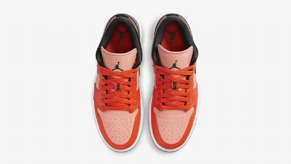Nike Air Jordan 1 Low Tops Sko Til Damer Sort Orange