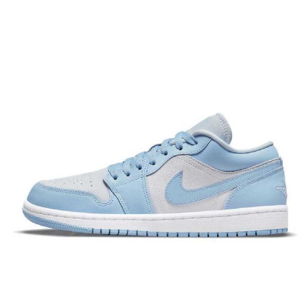 Nike Air Jordan 1 Low Tops Sko Til Mænd Blå Grå