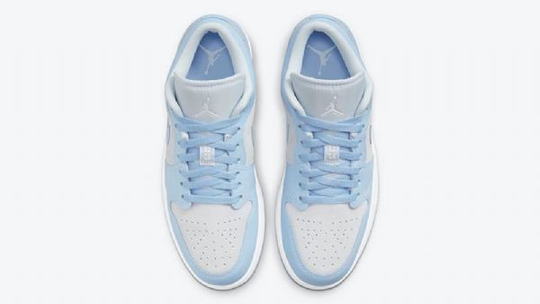 Nike Air Jordan 1 Low Tops Sko Til Mænd Blå Grå
