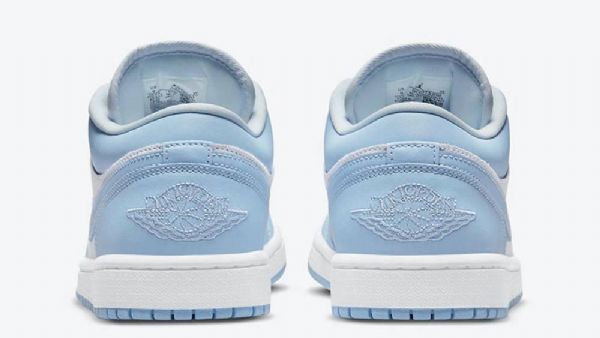 Nike Air Jordan 1 Low Tops Sko Til Mænd Blå Grå