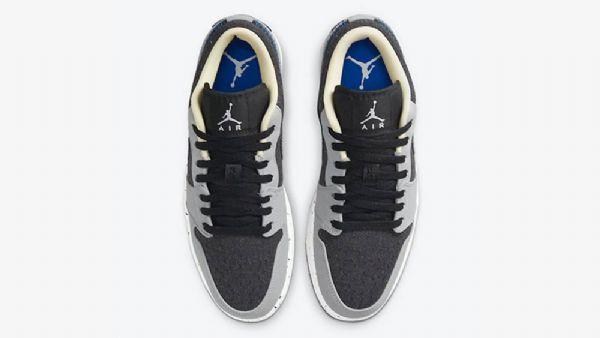 Nike Air Jordan 1 Low Tops Sko Til Mænd Grå Sort