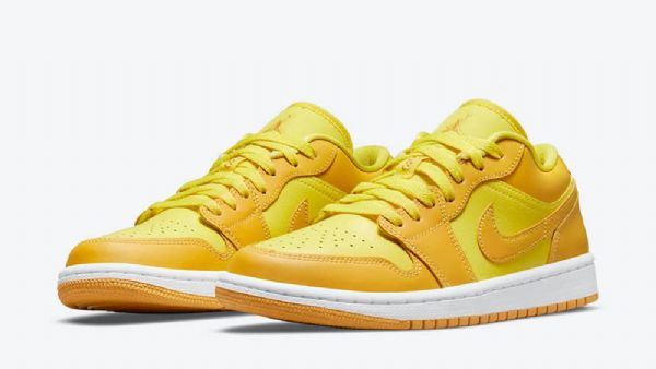 Nike Air Jordan 1 Low Tops Sko Til Mænd Gul