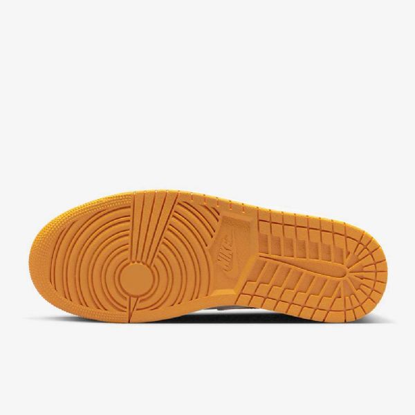 Nike Air Jordan 1 Low Tops Sko Til Mænd Gul Hvid Sort