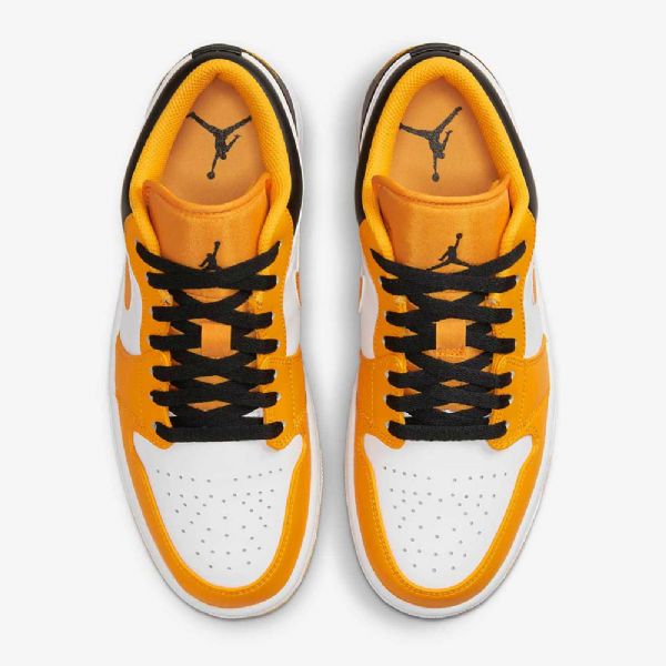 Nike Air Jordan 1 Low Tops Sko Til Mænd Gul Hvid Sort