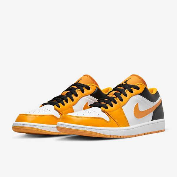 Nike Air Jordan 1 Low Tops Sko Til Mænd Gul Hvid Sort