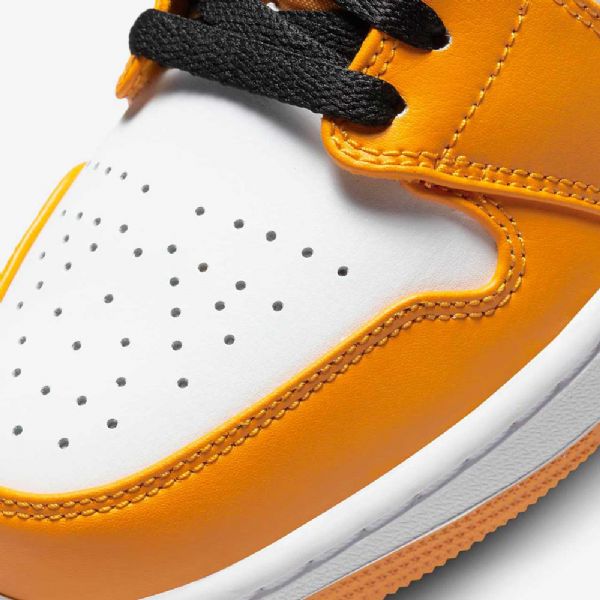 Nike Air Jordan 1 Low Tops Sko Til Mænd Gul Hvid Sort
