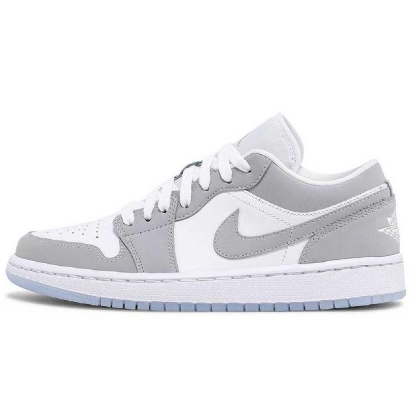 Nike Air Jordan 1 Low Tops Sko Til Mænd Hvid Grå