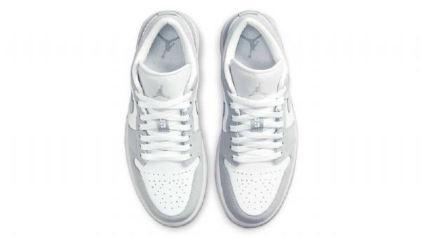 Nike Air Jordan 1 Low Tops Sko Til Mænd Hvid Grå