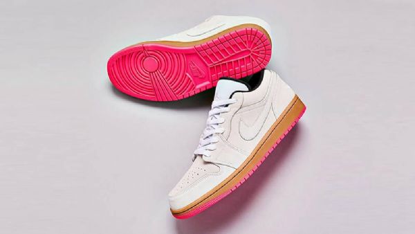 Nike Air Jordan 1 Low Tops Sko Til Mænd Hvid Gul