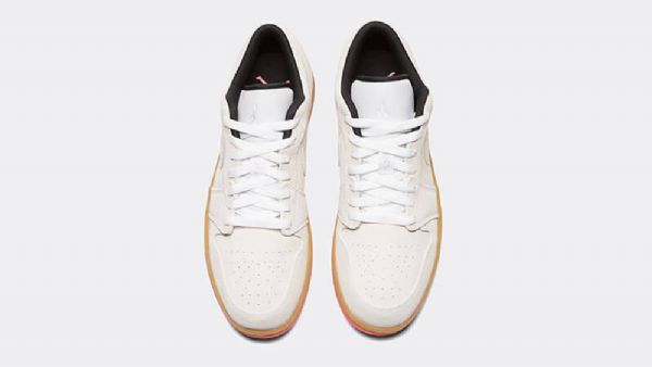 Nike Air Jordan 1 Low Tops Sko Til Mænd Hvid Gul
