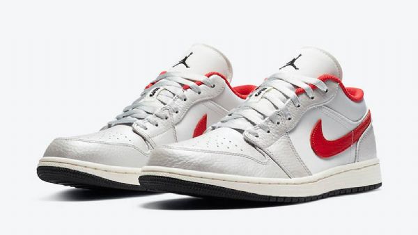 Nike Air Jordan 1 Low Tops Sko Til Mænd Hvid Rød