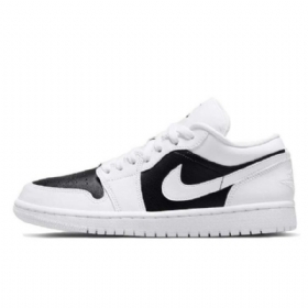 Nike Air Jordan 1 Low Tops Sko Til Mænd Hvid Sort