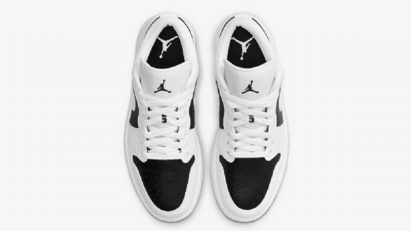 Nike Air Jordan 1 Low Tops Sko Til Mænd Hvid Sort