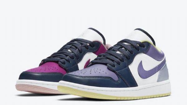 Nike Air Jordan 1 Low Tops Sko Til Mænd Lilla