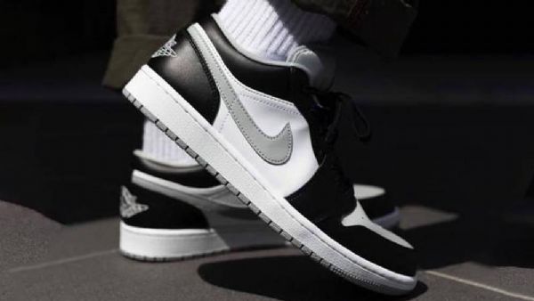 Nike Air Jordan 1 Low Tops Sko Til Mænd Lysegrå